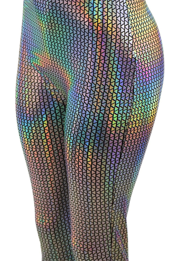 Zipper Front Stella Catsuit in Prism Holographic - 7
